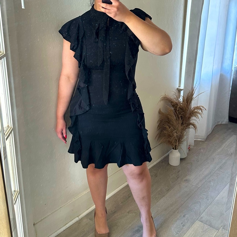 NEW Black ruffled dress